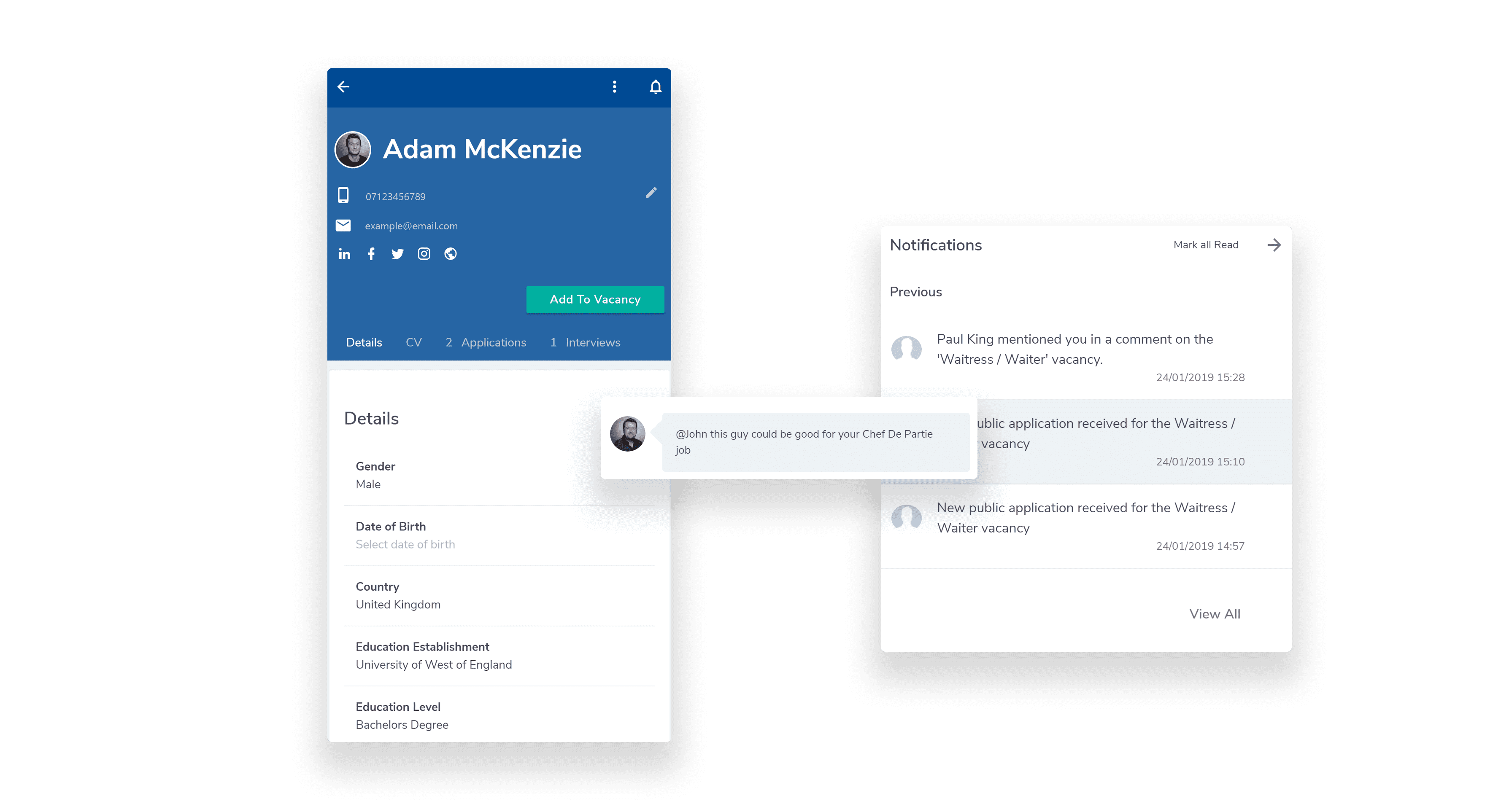 Employtec Talent Management System Custom Retain Talent Screenshot of Employtec's Talent Management System retain talent